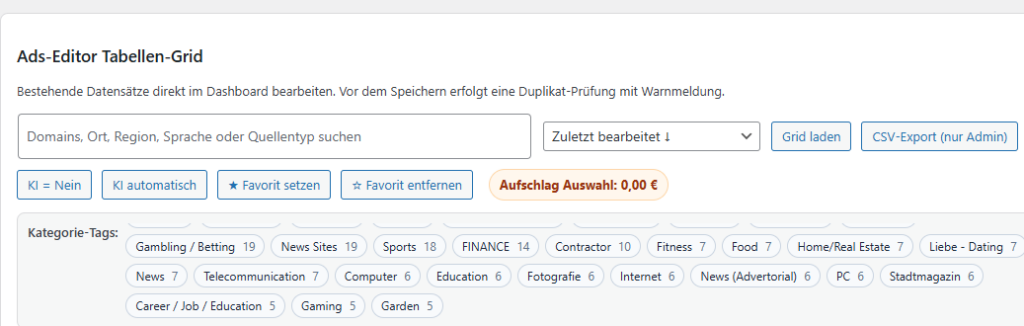 Intelligente Suchfiltersysteme